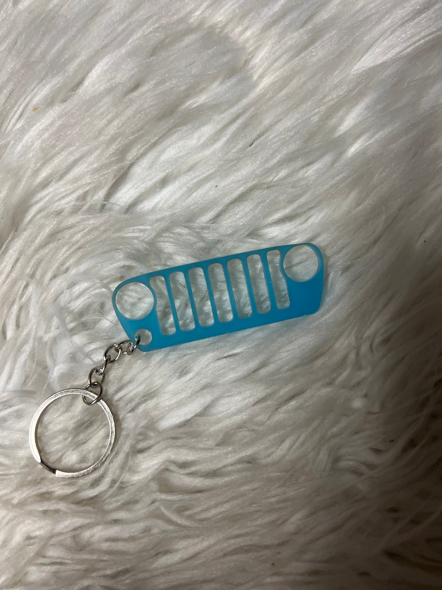 New 4 x 4 keychain glow in the dark blue