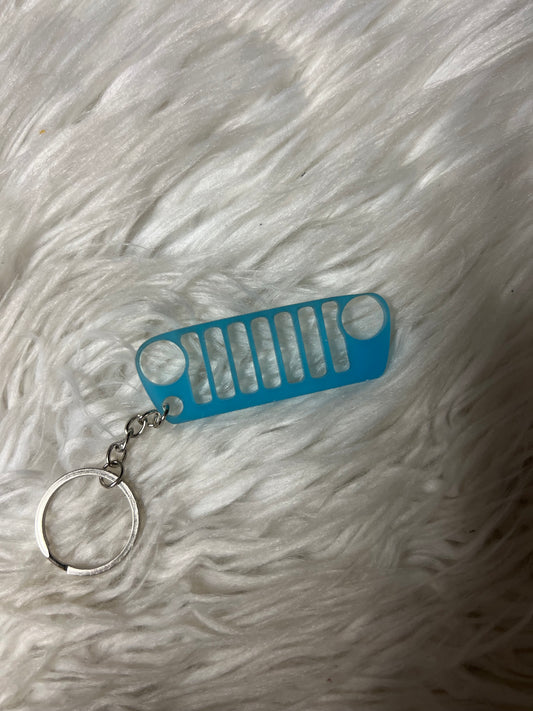 New 4 x 4 keychain glow in the dark blue