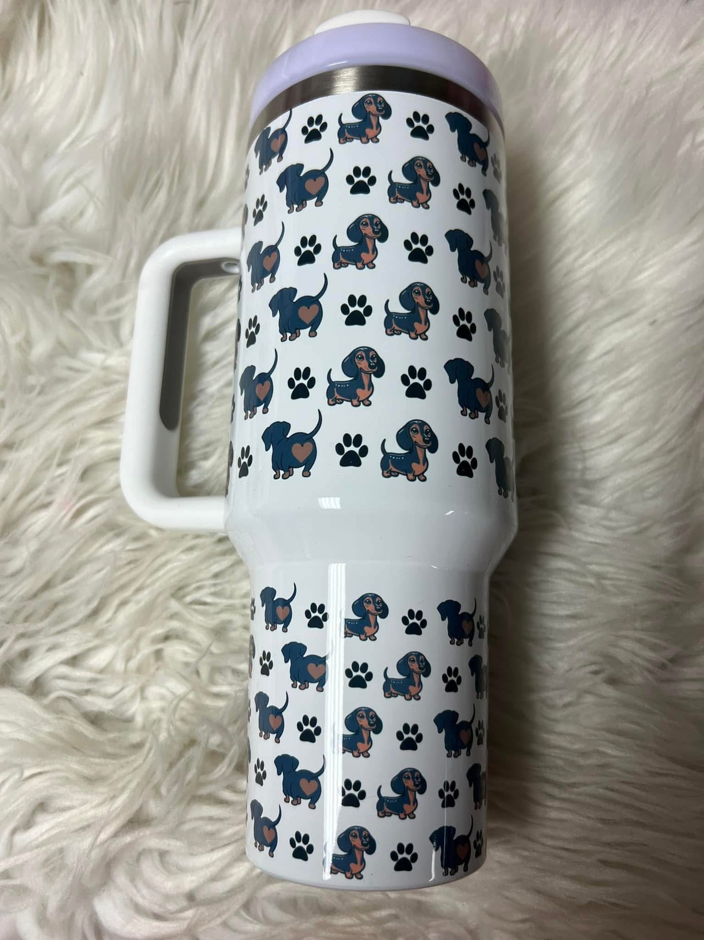 Brand new 40 ounce stainless steel Tumblr with handle with plastic straw