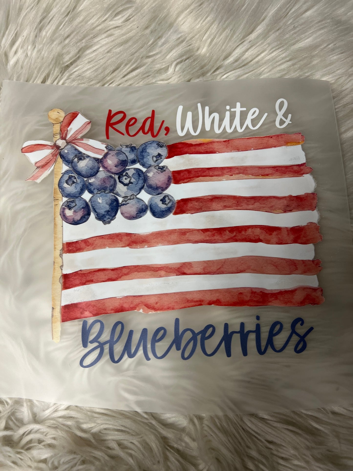 New DTF freedom Charlie red white blueberries 