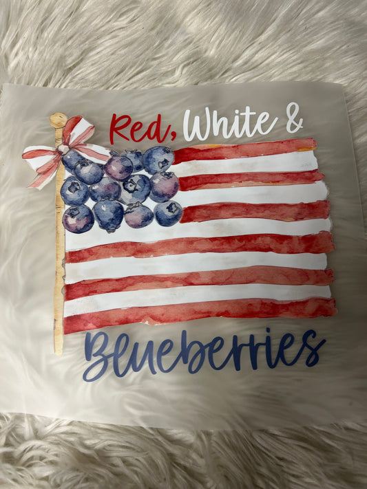 New DTF freedom Charlie red white blueberries 