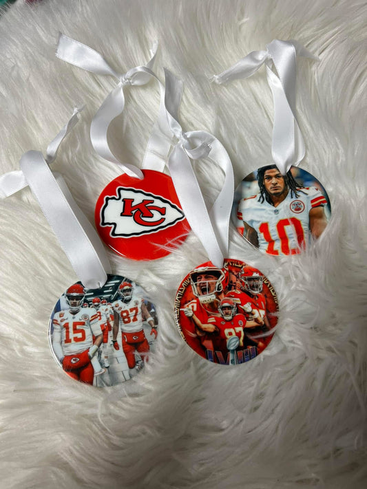 New Christmas ceramic ornament kc football