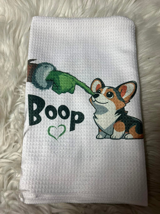 Decorative hand towel corgi