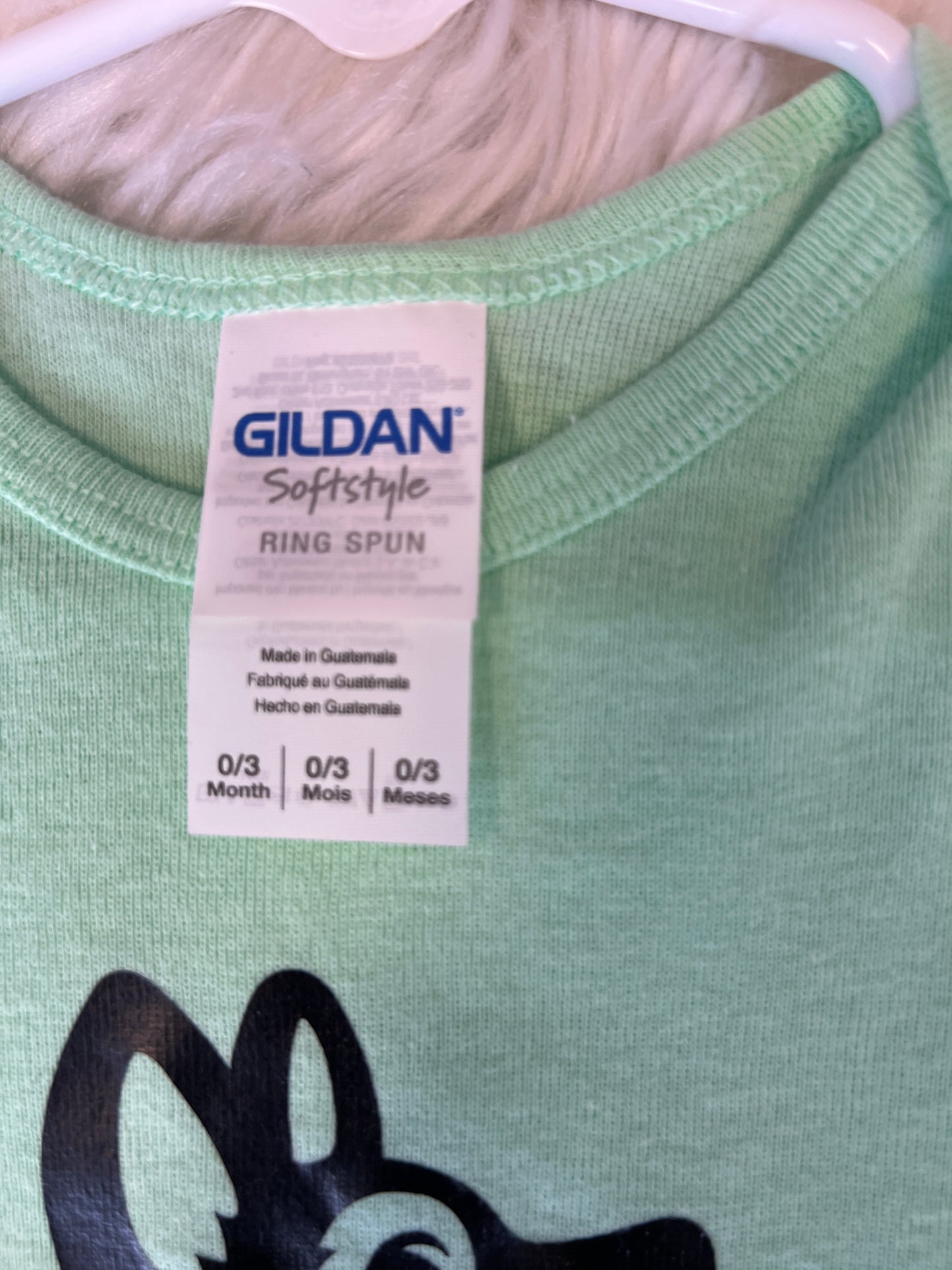 New baby onesie corgi butt mint green