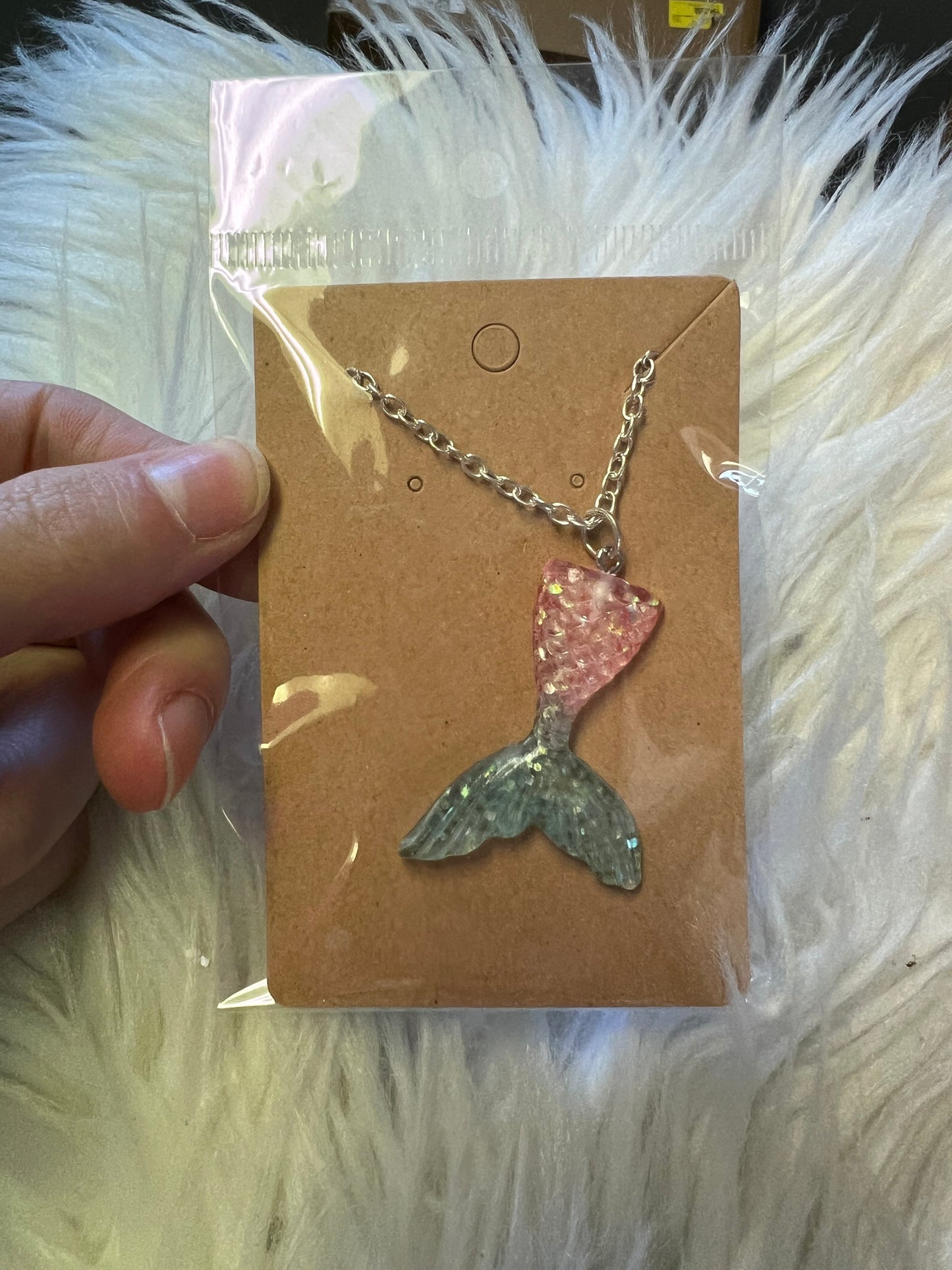 new multicolored mermaid necklace