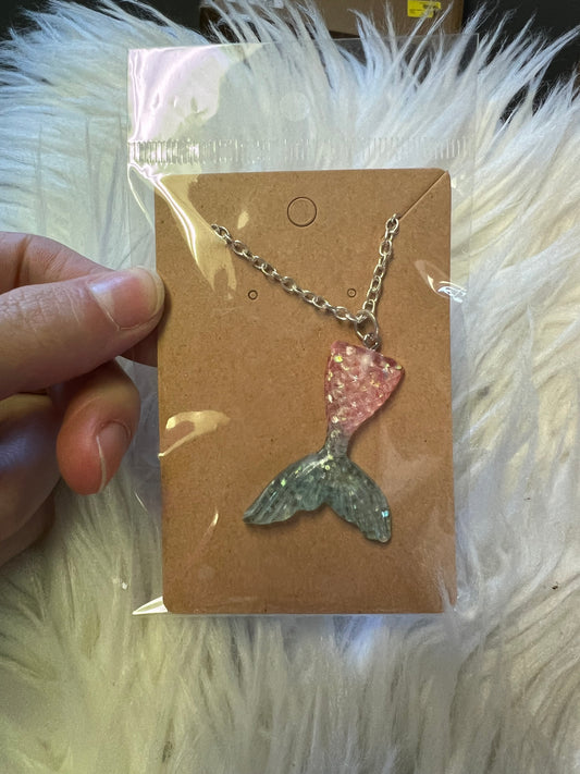 new multicolored mermaid necklace