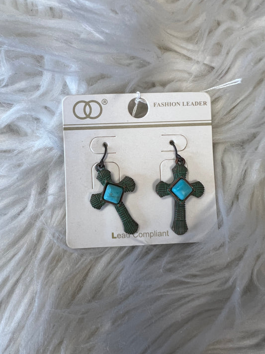 New cross earrings