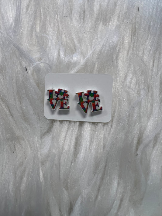 New autism awareness stud earrings