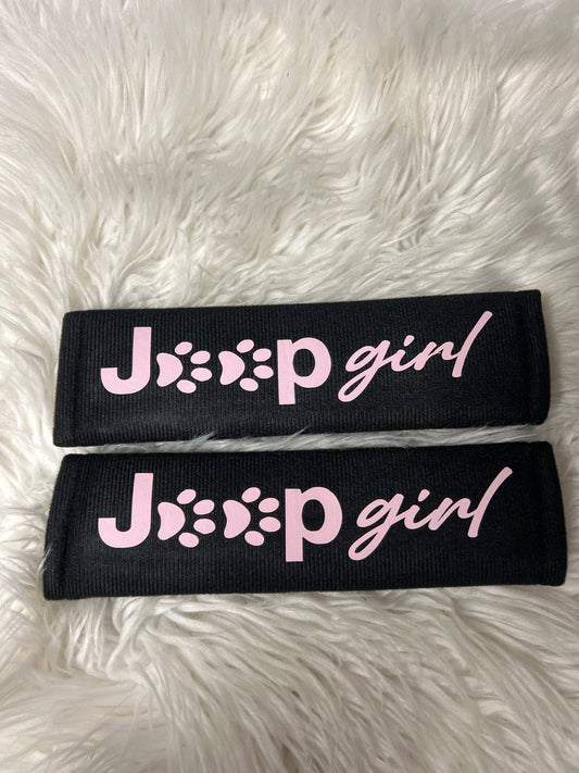 New seatbelt covers light pink