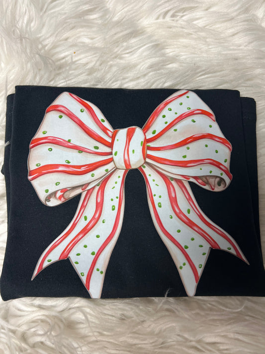 New  unisex T-shirt Christmas bow