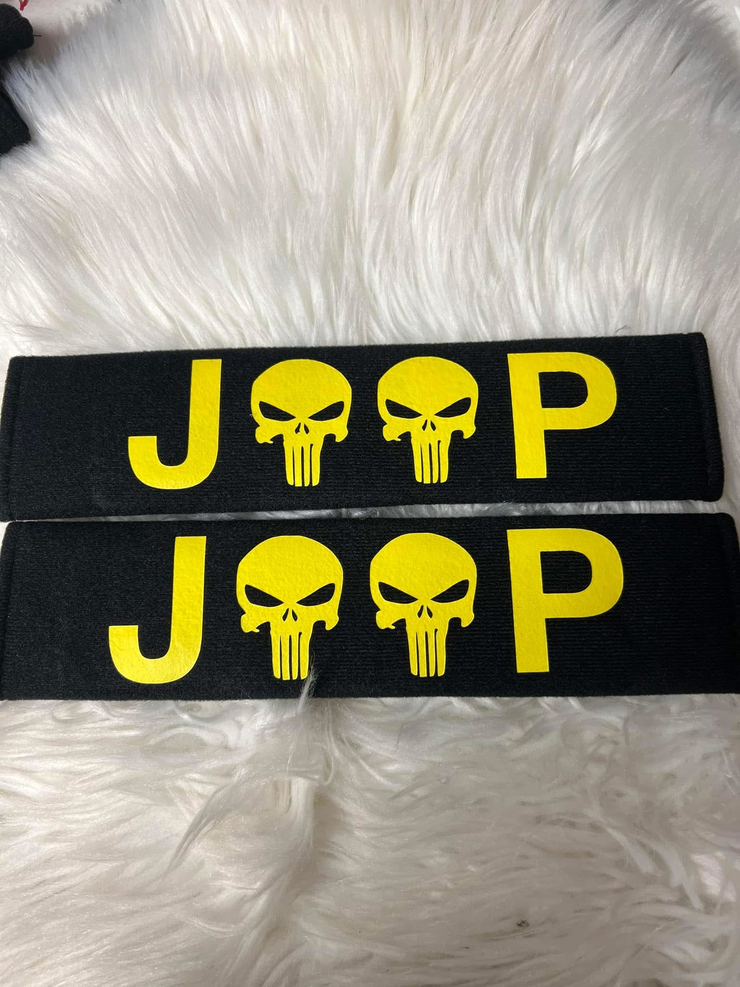 New seatbelt covers yellow