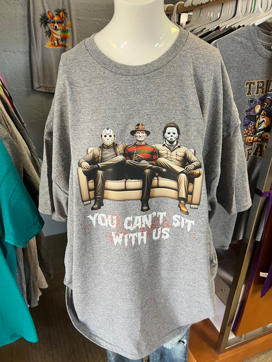 New  unisex T-shirt scary you can’t sit with us
