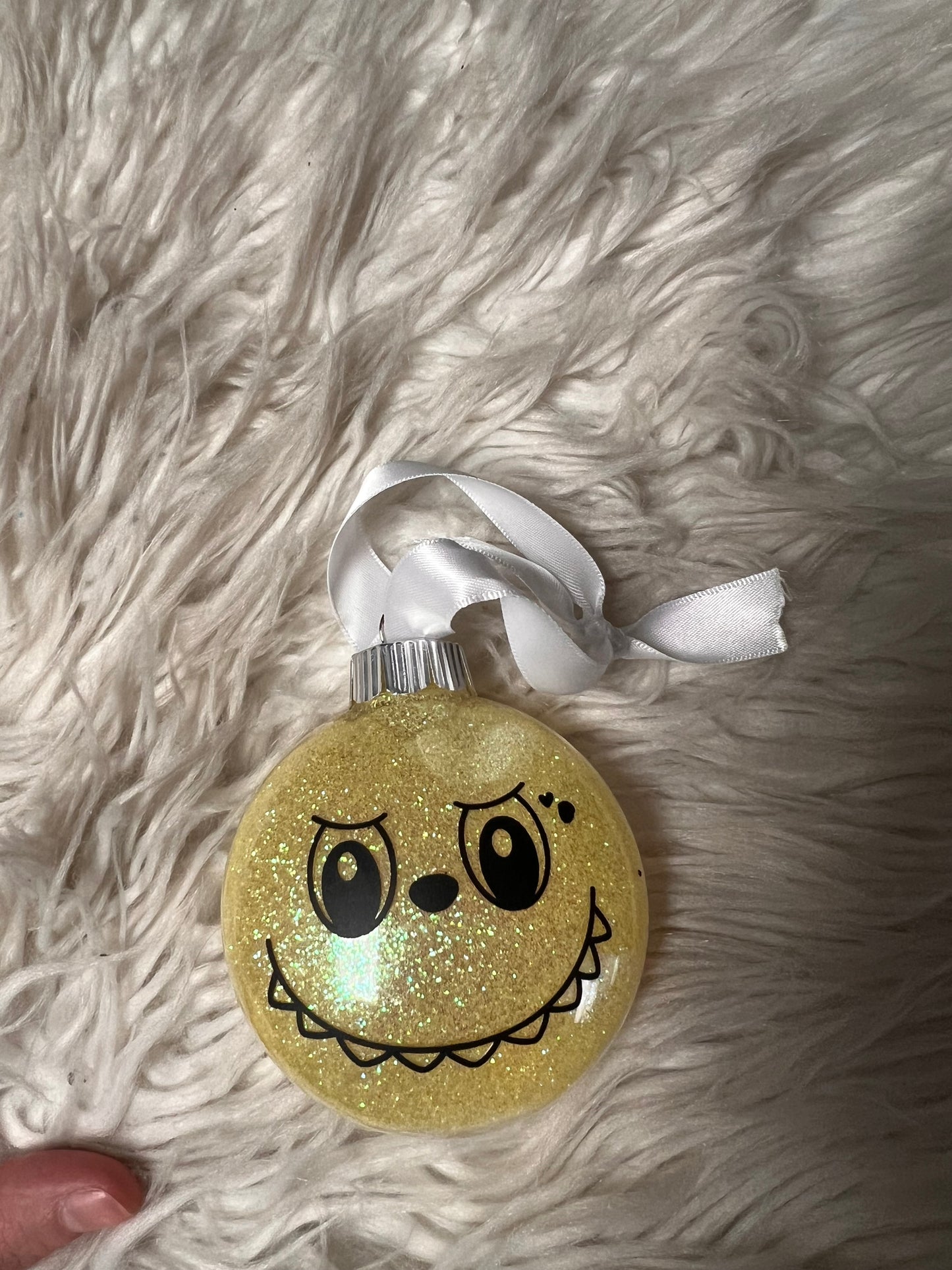 Glitter plastic ornament Christmas