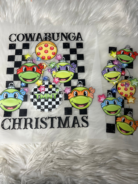 New DTF turtle Christmas with sleeve