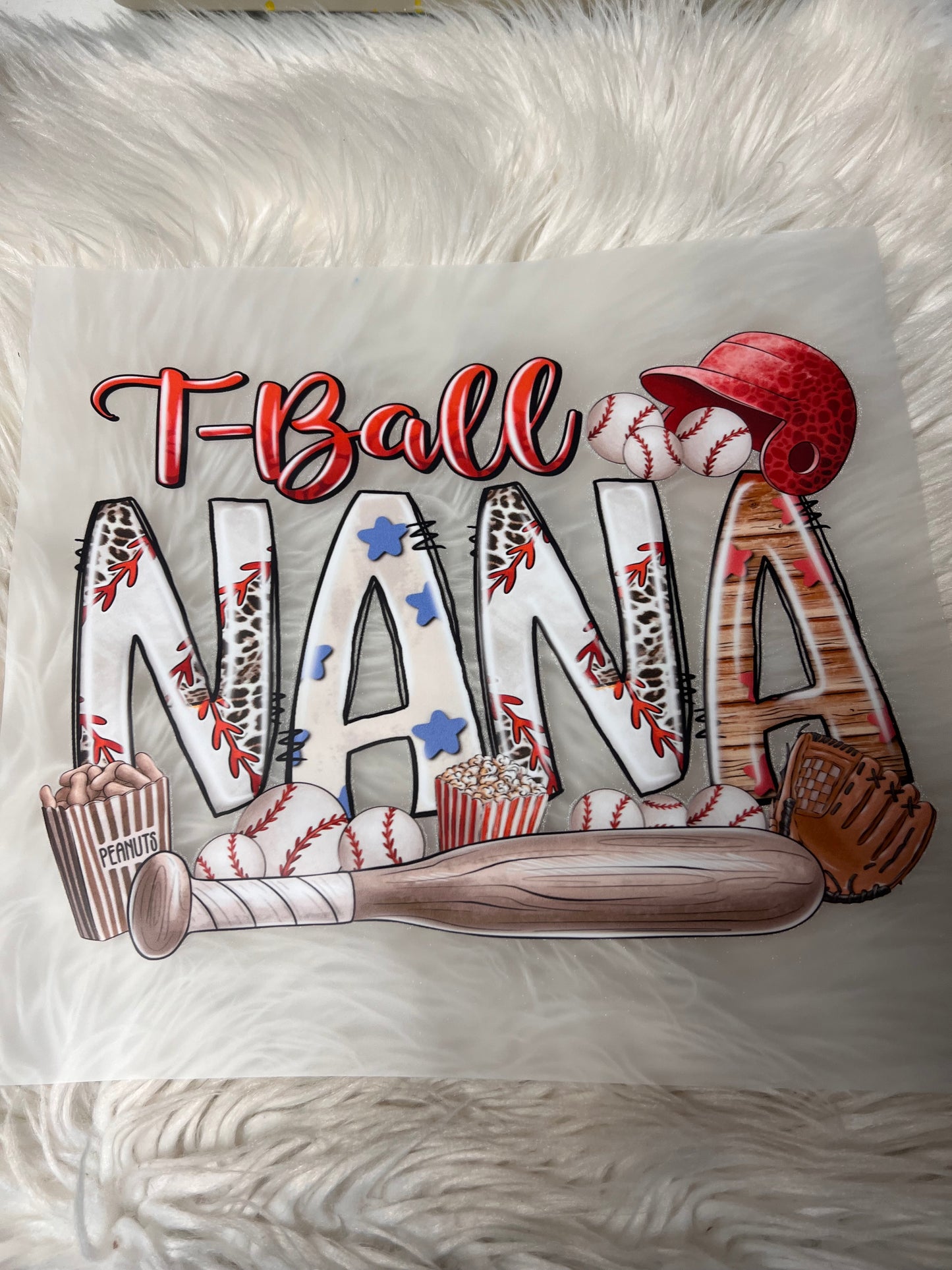 New funny DTF t-ball nana