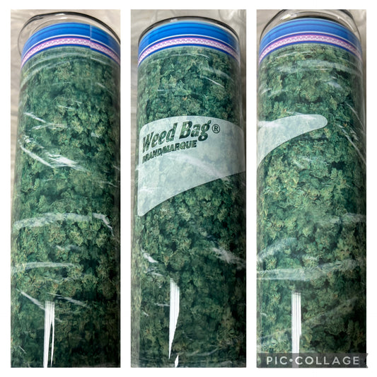 20 ounce Tumblr green leaf