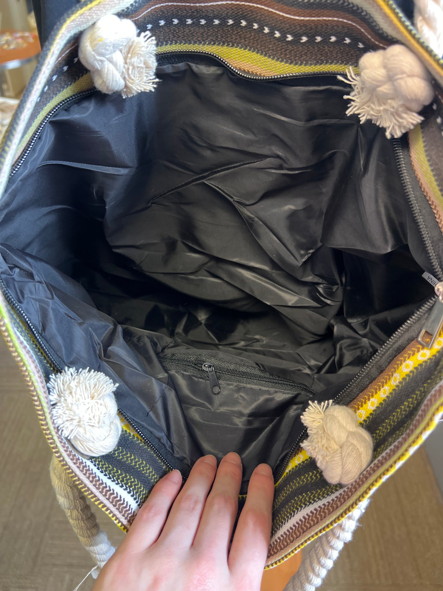 Brand new multicolored  rope tote bag