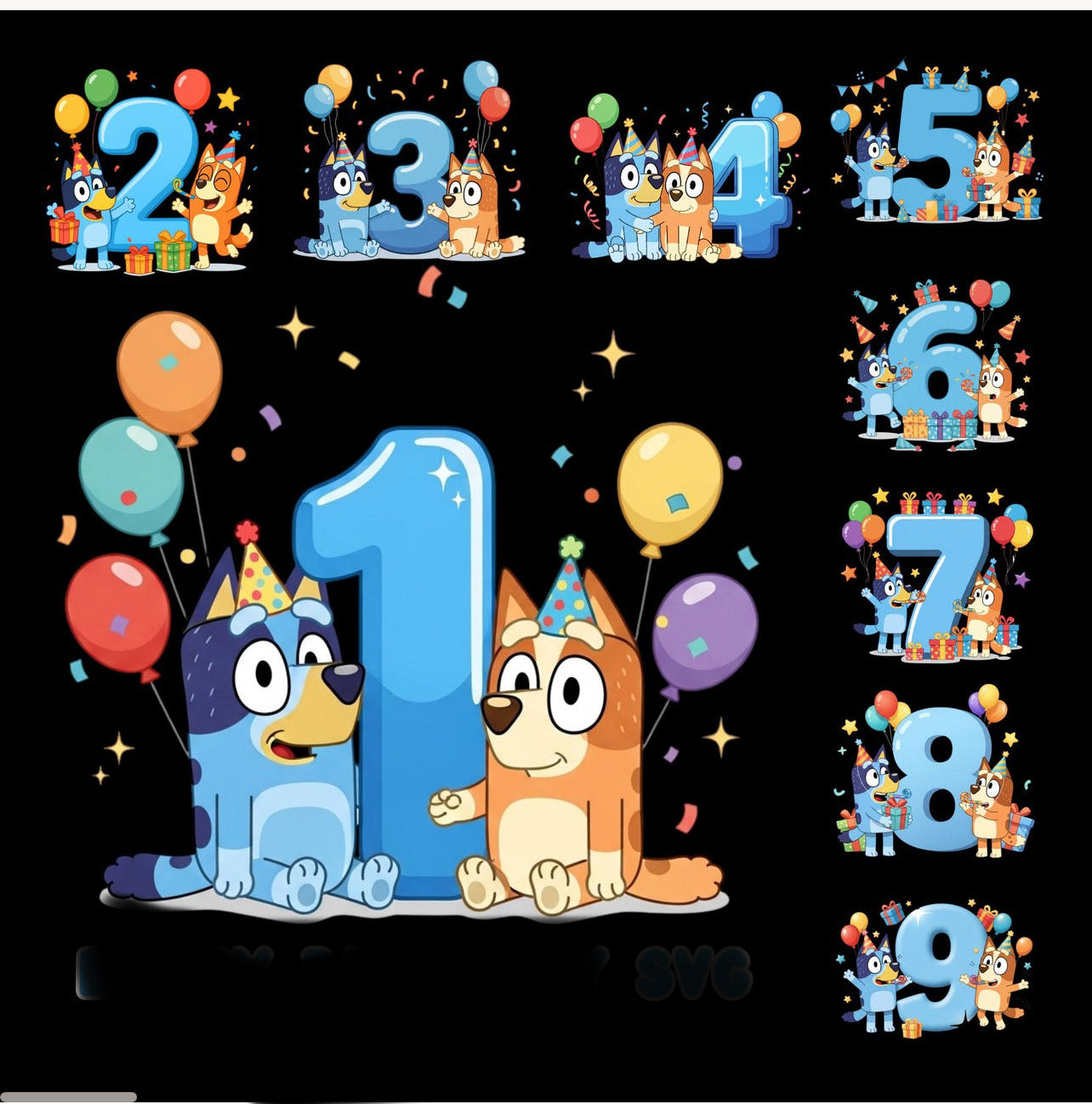 New DTF Bluey birthday