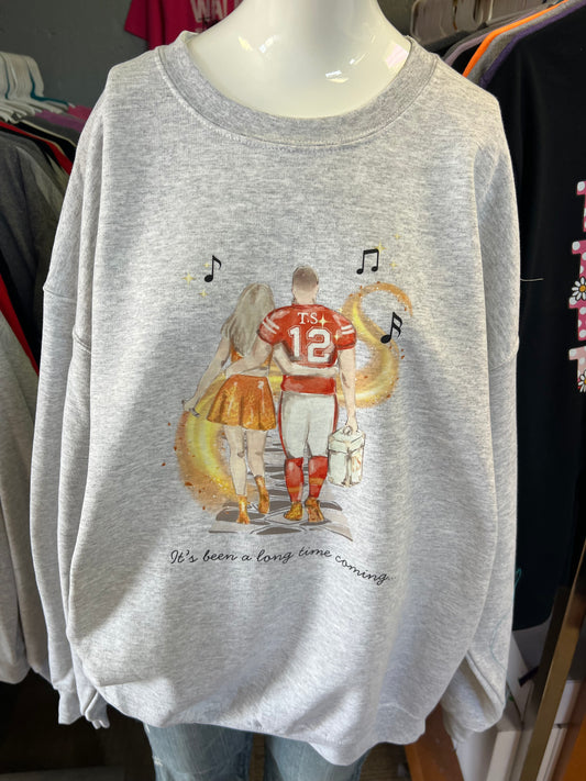 new unisex crewneck sweatshirt kc ts football