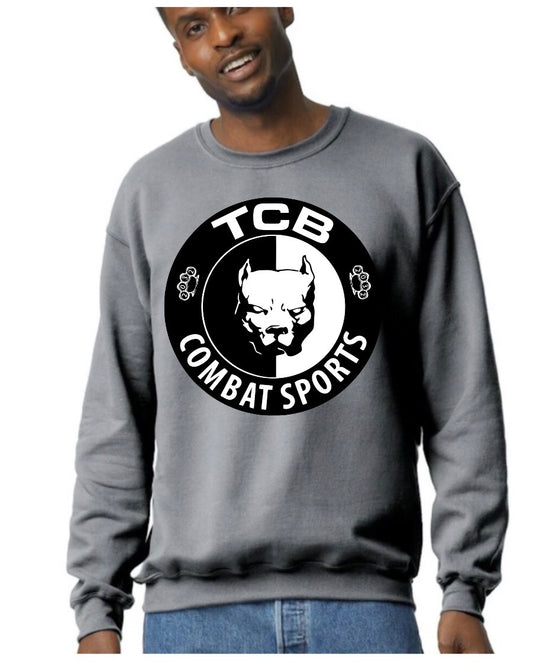 Graphite gray TCB  unisex adult crewneck sweatshirt Gilden