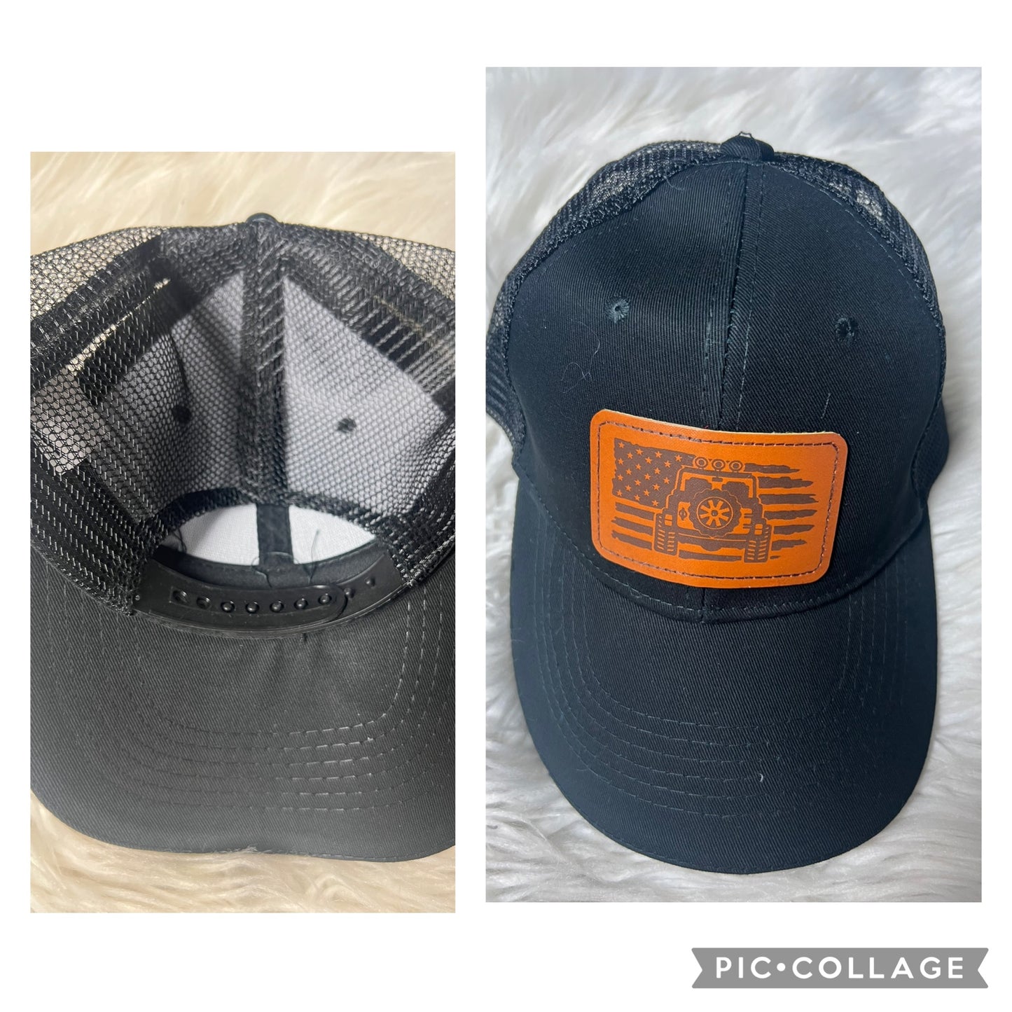 Brand new lasered engraved hat flag