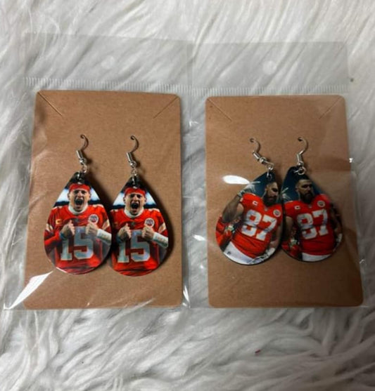 New football style earrings