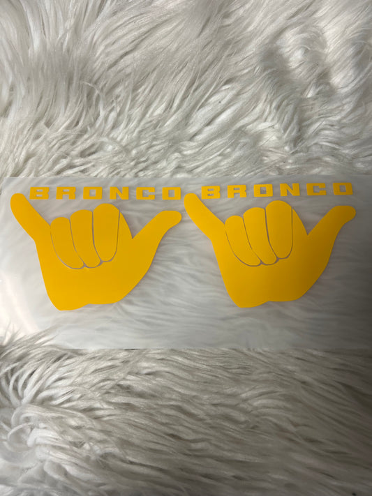Vehicle wave car decals  golden yellow