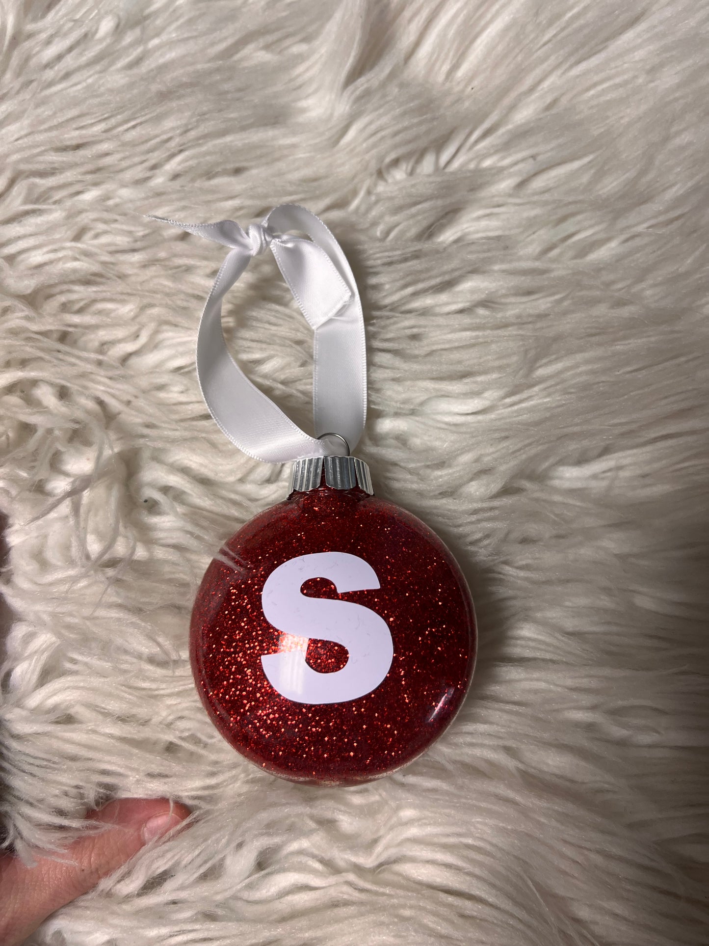 Glitter plastic ornament Christmas