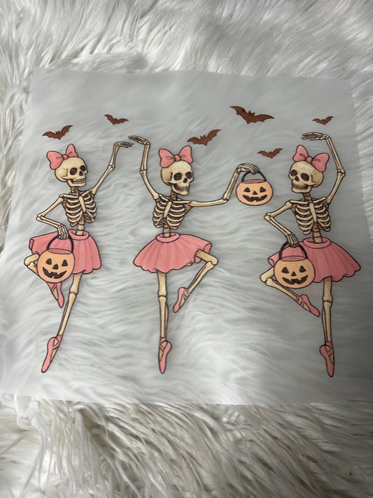 New  dtf pink, dancing, skeletons, pumpkins, bats