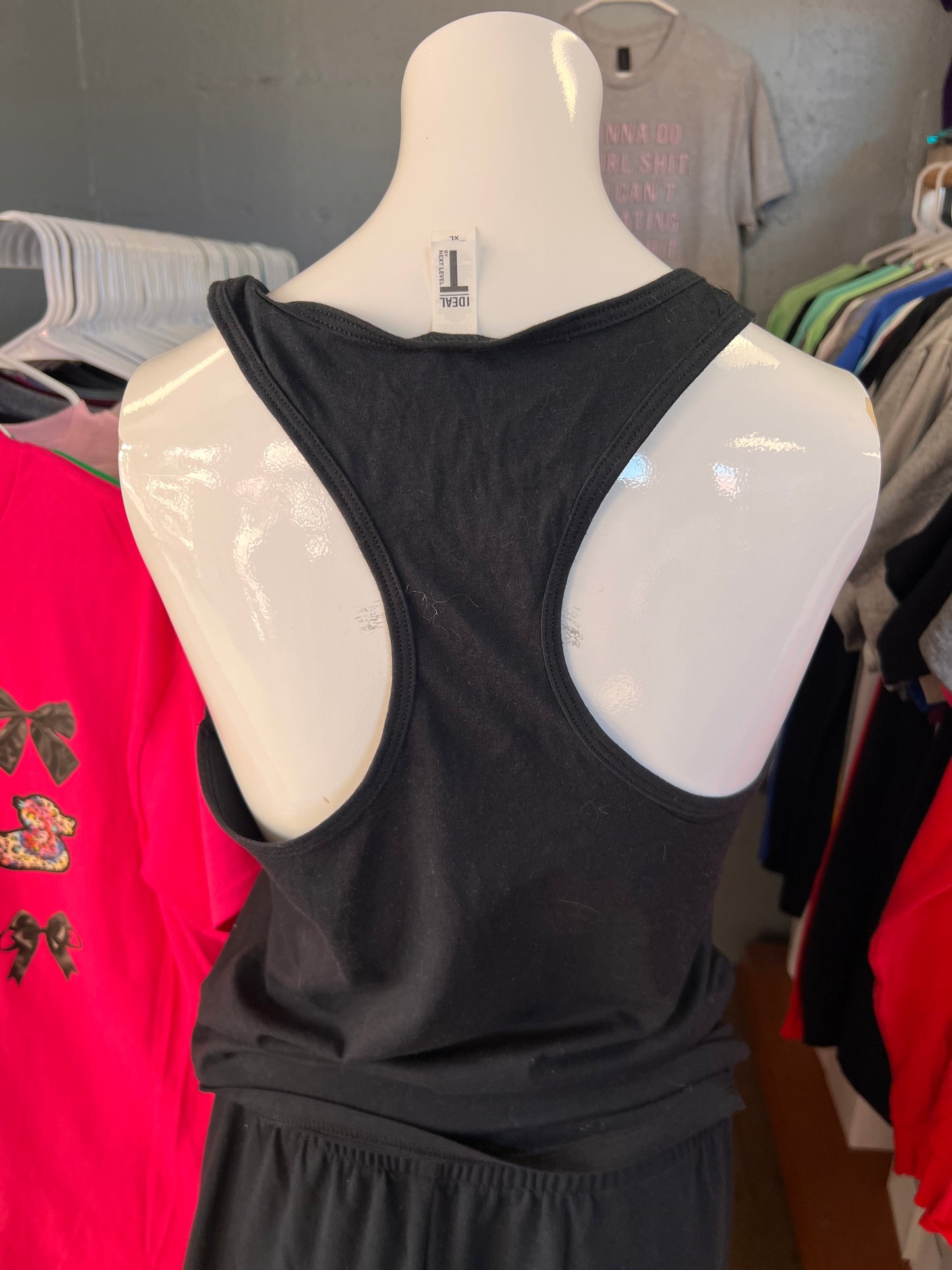 New ladies next level Razorback tank top corgi