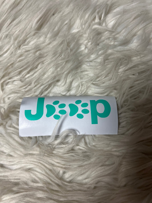 Paw print car vehicle decal mint