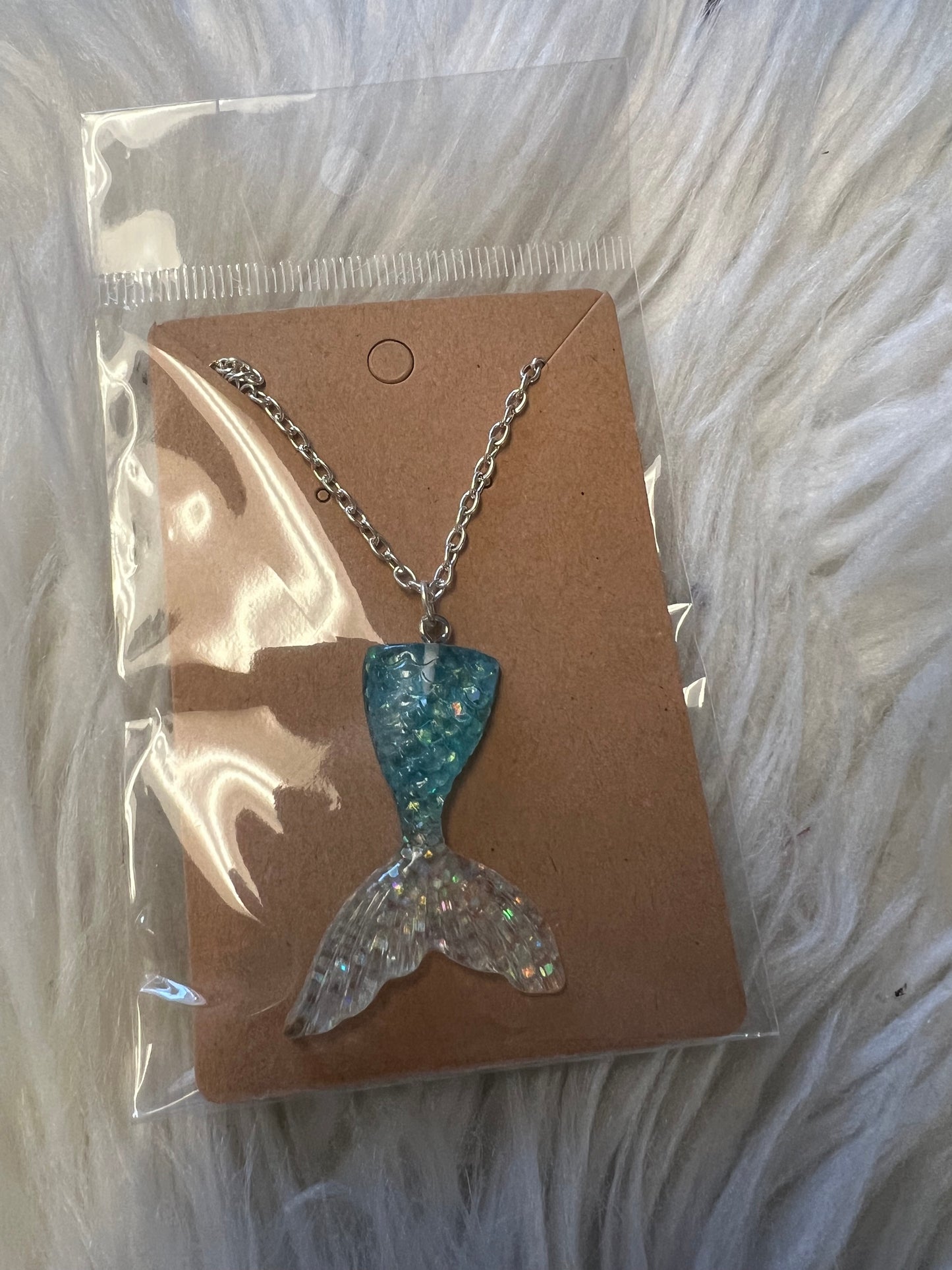 new multicolored mermaid necklace