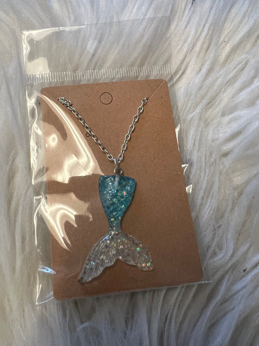 new multicolored mermaid necklace