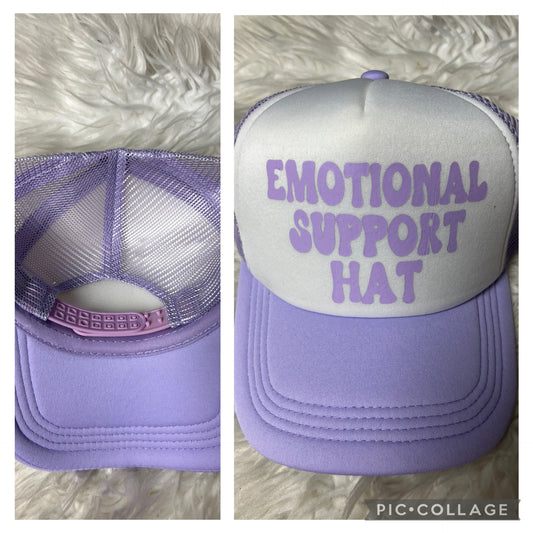 New hat purple, emotional support hat
