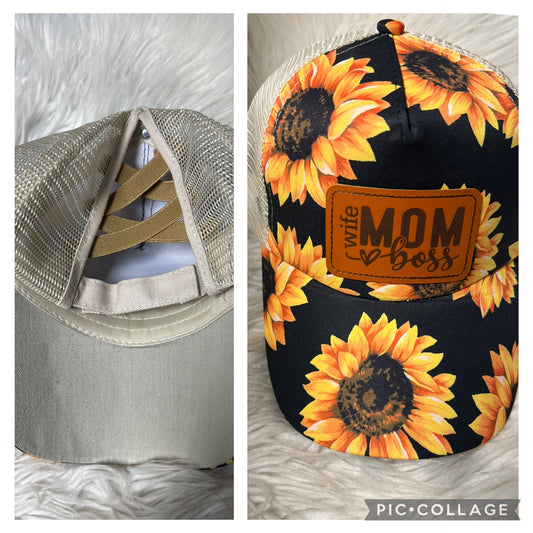 Brand new laser engrave patch flower Mom