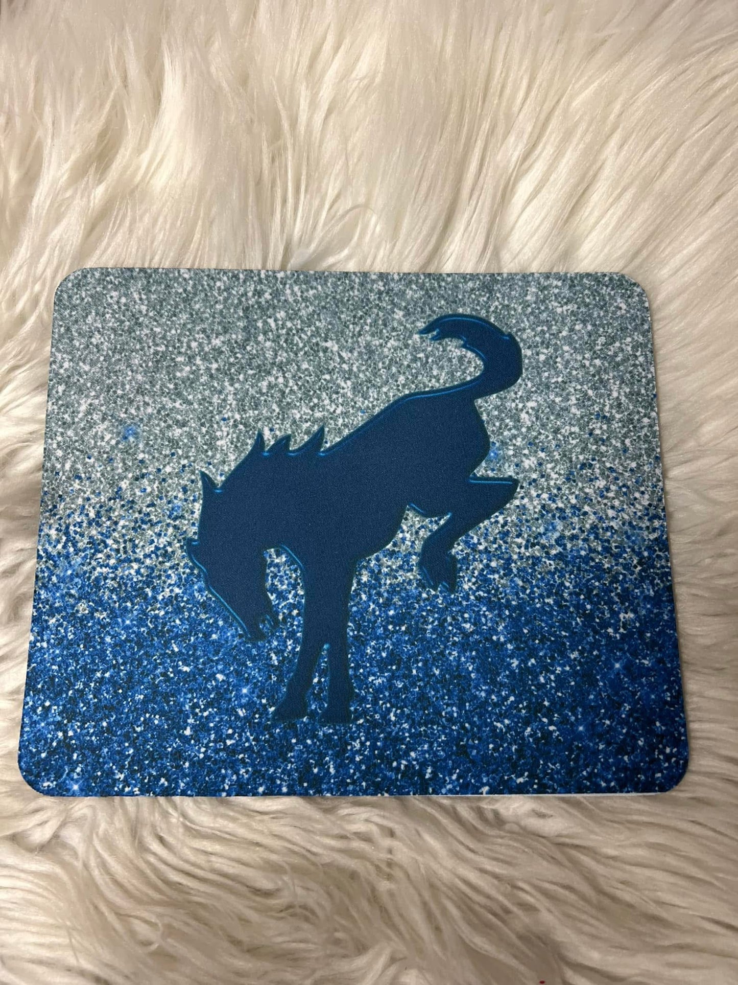 Mouse pad blue and silver