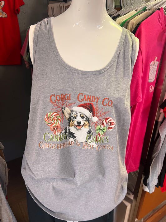 New ladies next level  Razorback tank top corgi