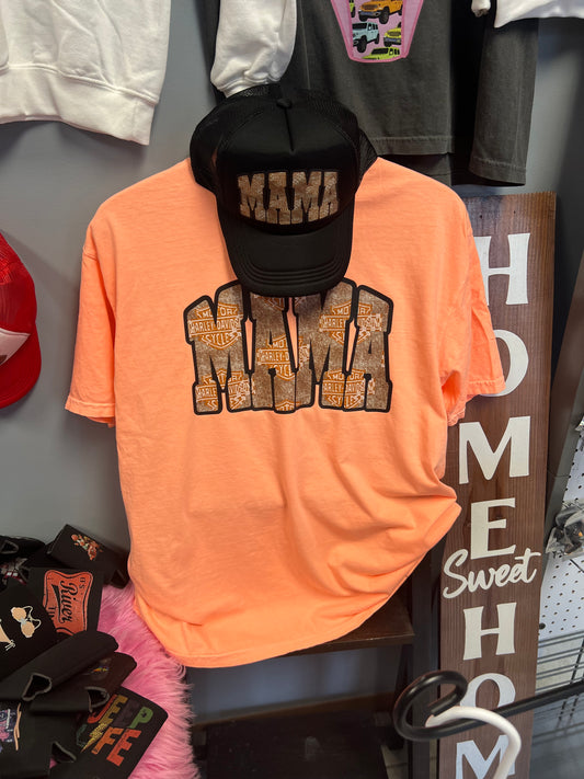 New  unisex hat and T-shirt comfort color Brand mama set no