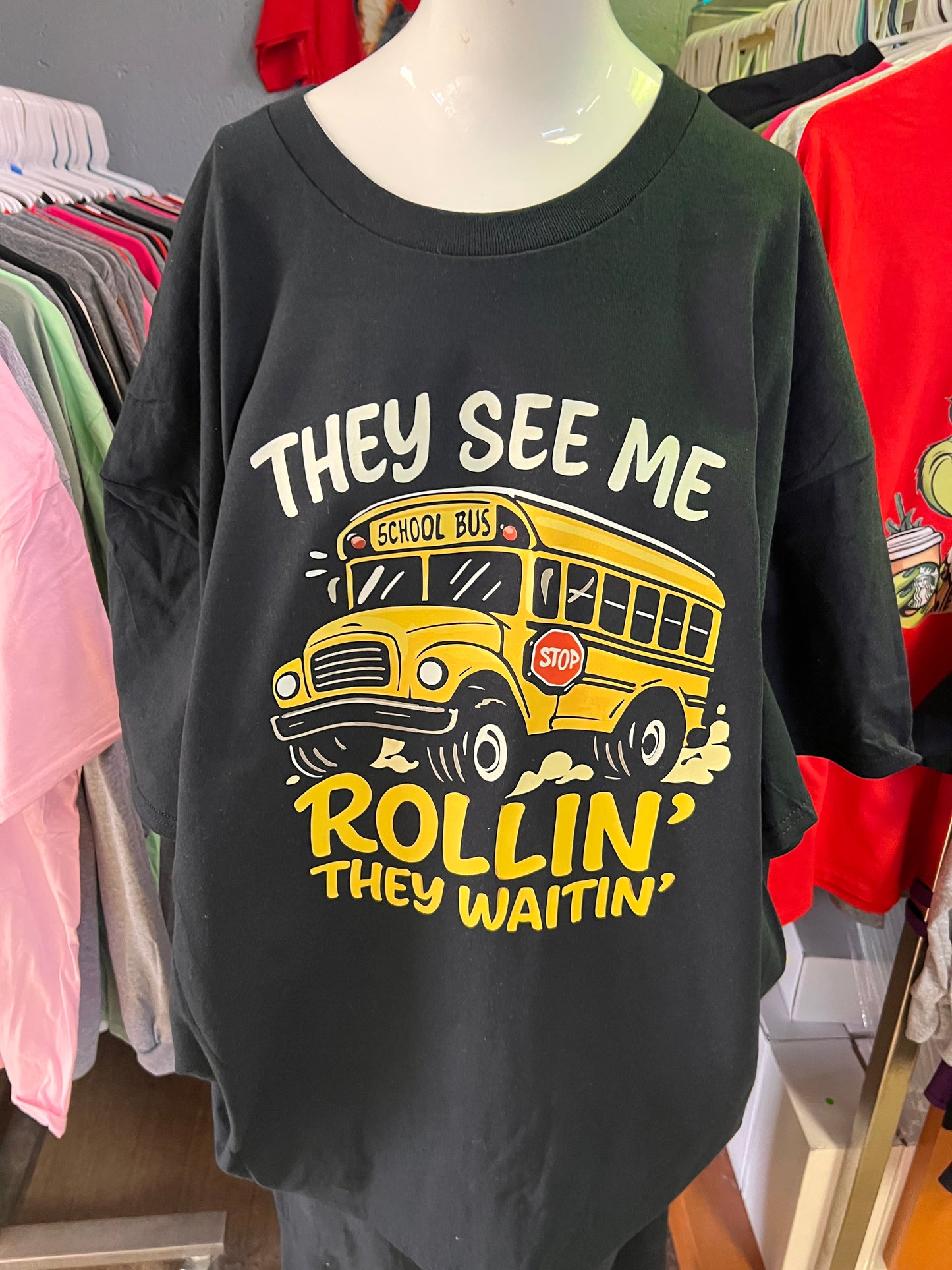 New unisex funny black bus