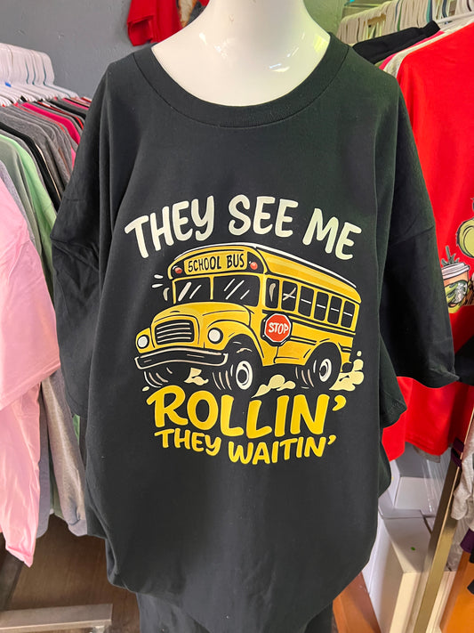 New unisex funny black bus