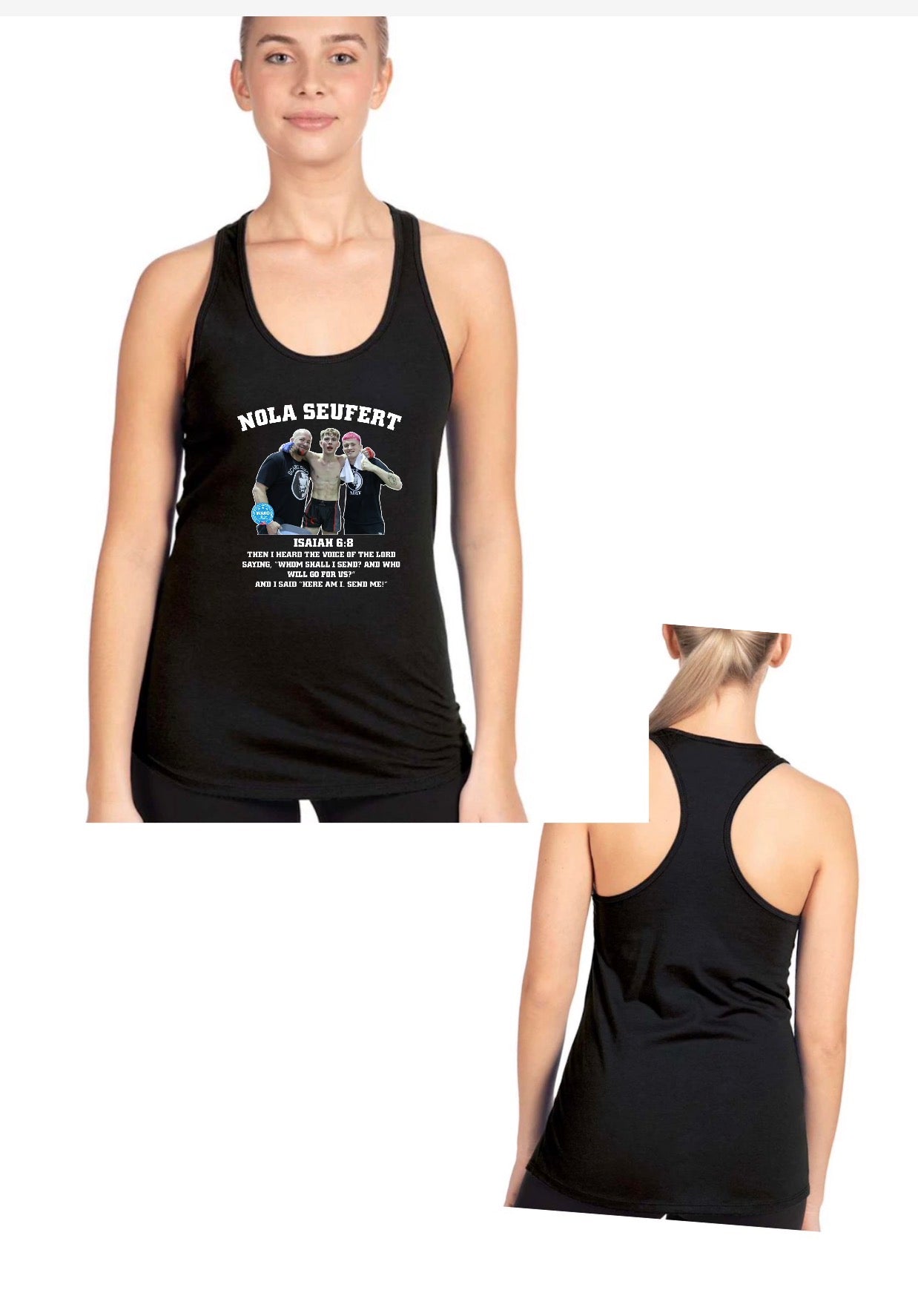 ladies next level brand Razorback tank