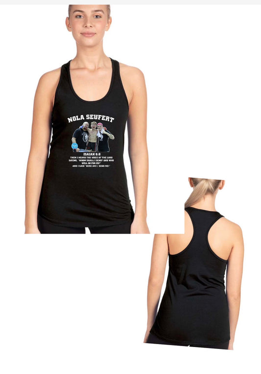 ladies next level brand Razorback tank