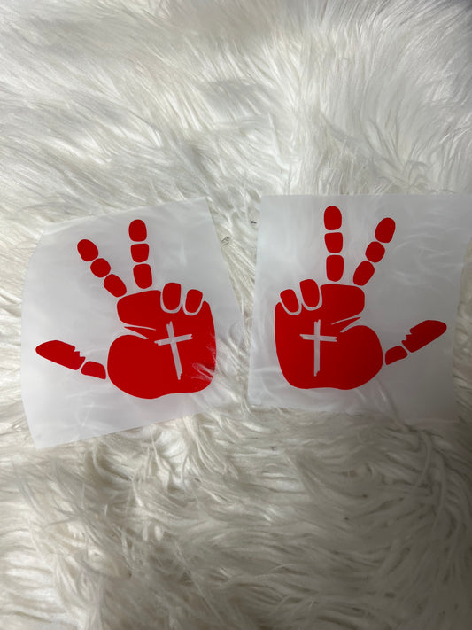 Vehicle wave car decals Jesus cross