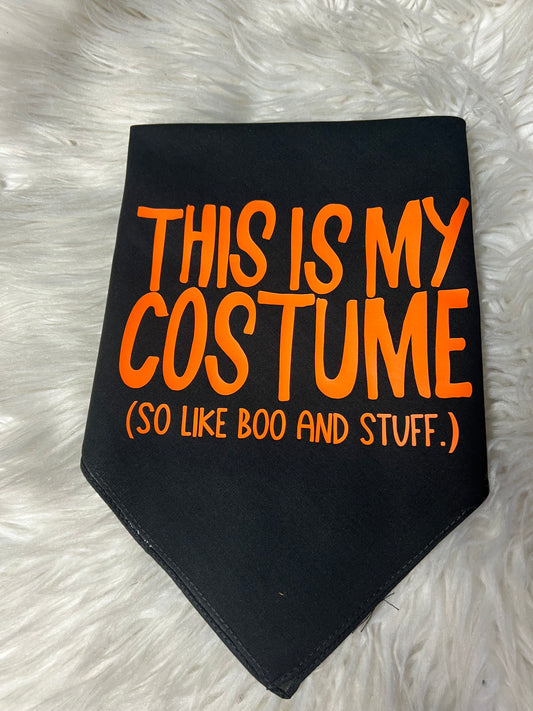 New dog bandanna this is my Halloween costume so like boo and stuff ￼
