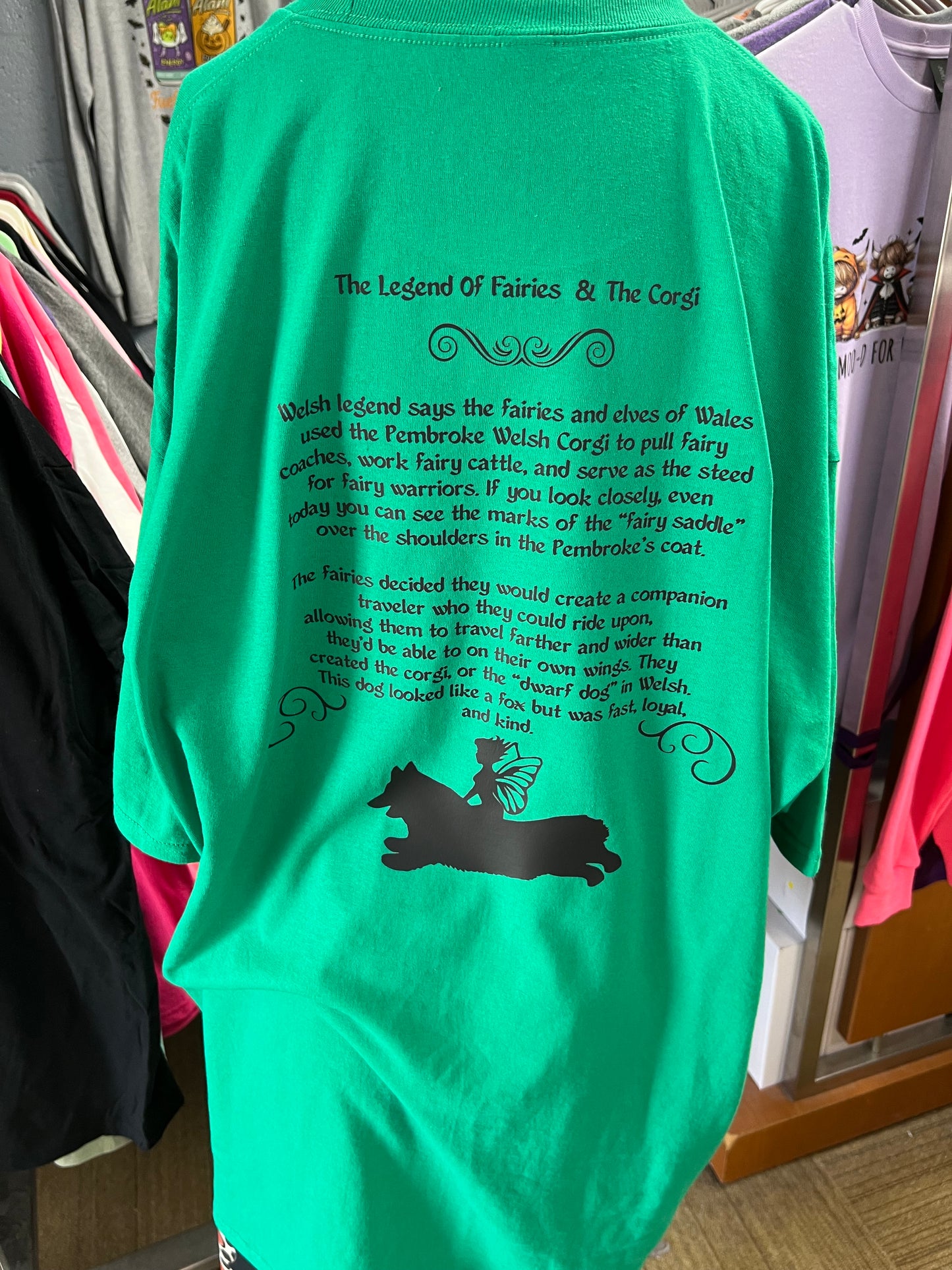 New unisex green corgi