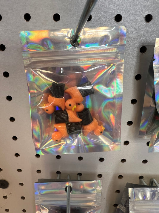 Duck valve stem covers orange