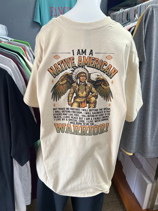 New unisex  top tan Indian Warrior ￼