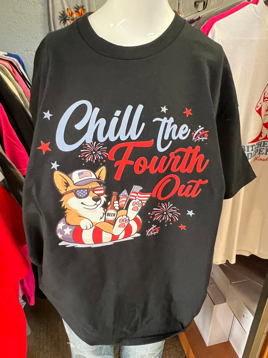 Unisex new T-shirt USA corgi