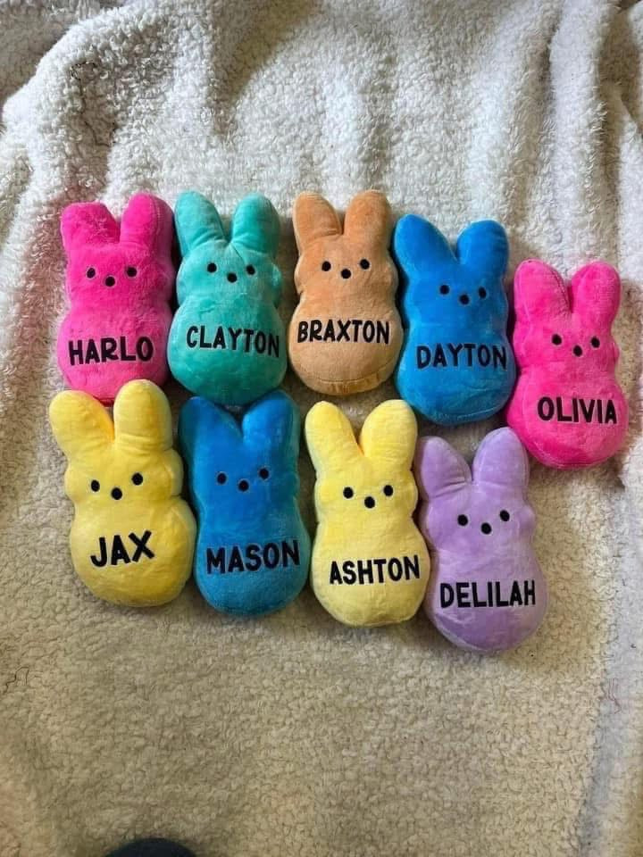 Custom peep bunnies with name