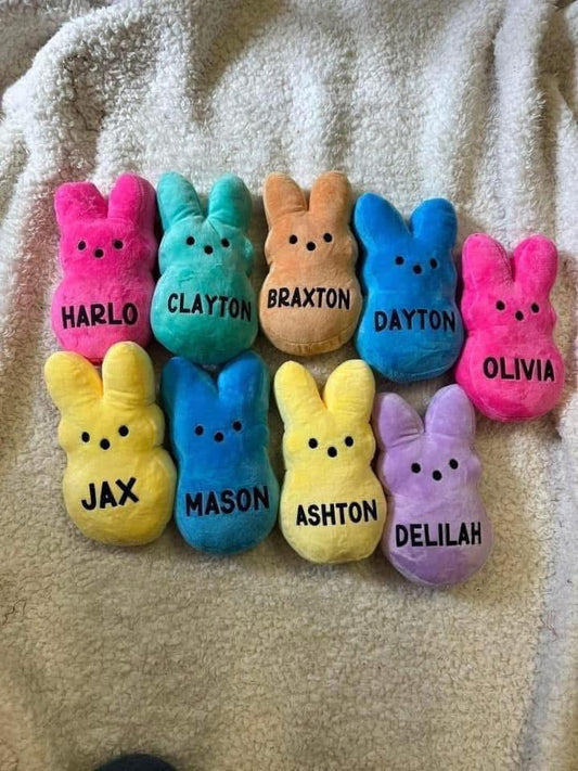 Custom peep bunnies with name